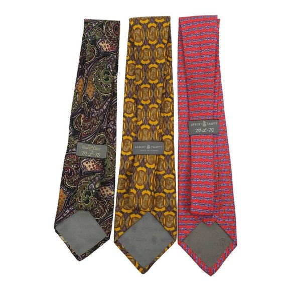 Robert Talbott Silk Ties Hand Sewn Paisley Geometric Dragonfly Lot of 3 - Picture 3 of 12